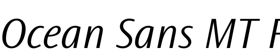 Ocean Sans MT Pro Light Italic Yazı tipi ücretsiz indir